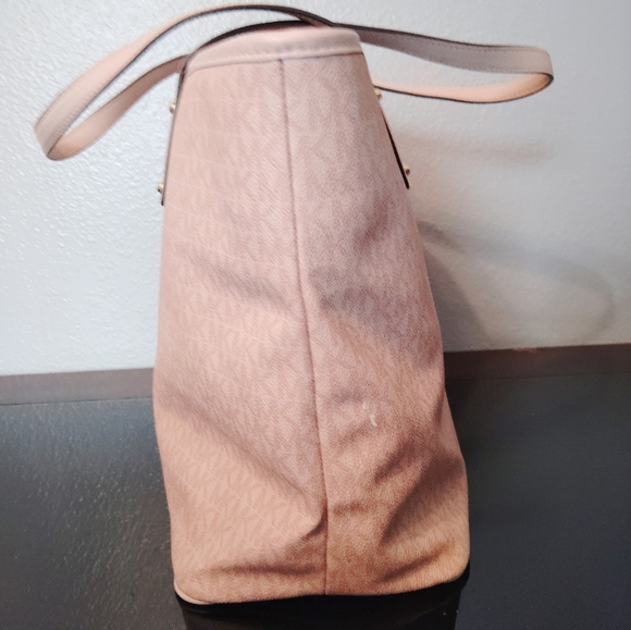Michael Kors Handbag Purse Tote Pink MK Logo Shoulder Bag - Picture 2 of 16